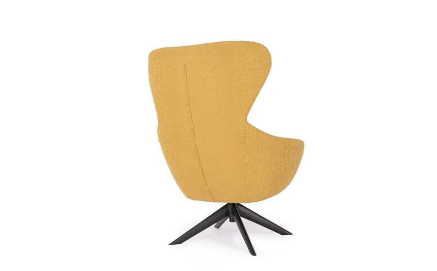 Fotel obrotowy HAILEY MUSTARD - musztardowy