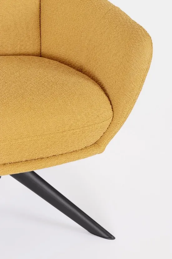 Fotel obrotowy HAILEY MUSTARD - musztardowy