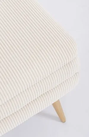Ławka tapicerowana OLGA WHITE 50 cm - biały