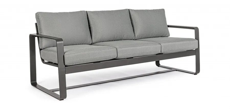Sofa ogrodowa 3-osobowa MERRIGAN - grafitowy