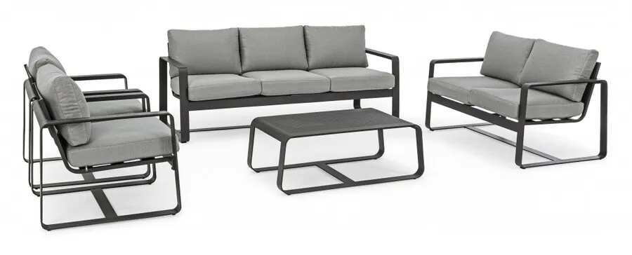 Sofa ogrodowa 3-osobowa MERRIGAN - grafitowy