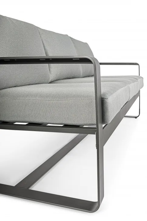 Sofa ogrodowa 3-osobowa MERRIGAN - grafitowy