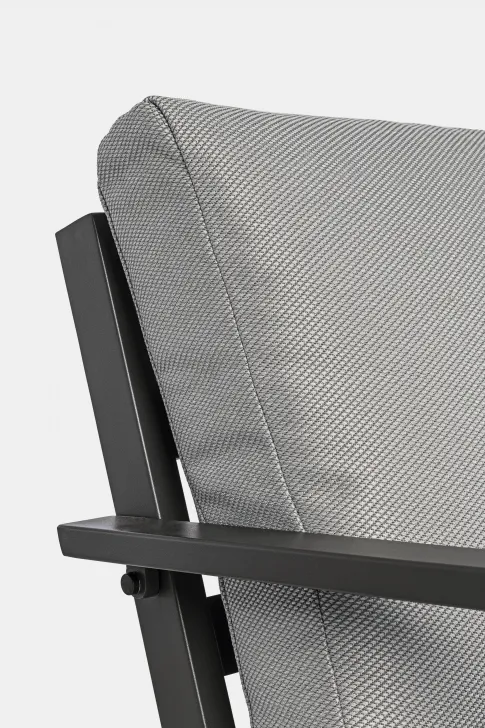 Zestaw mebli ogrodowych HARLEY - szary/czarny