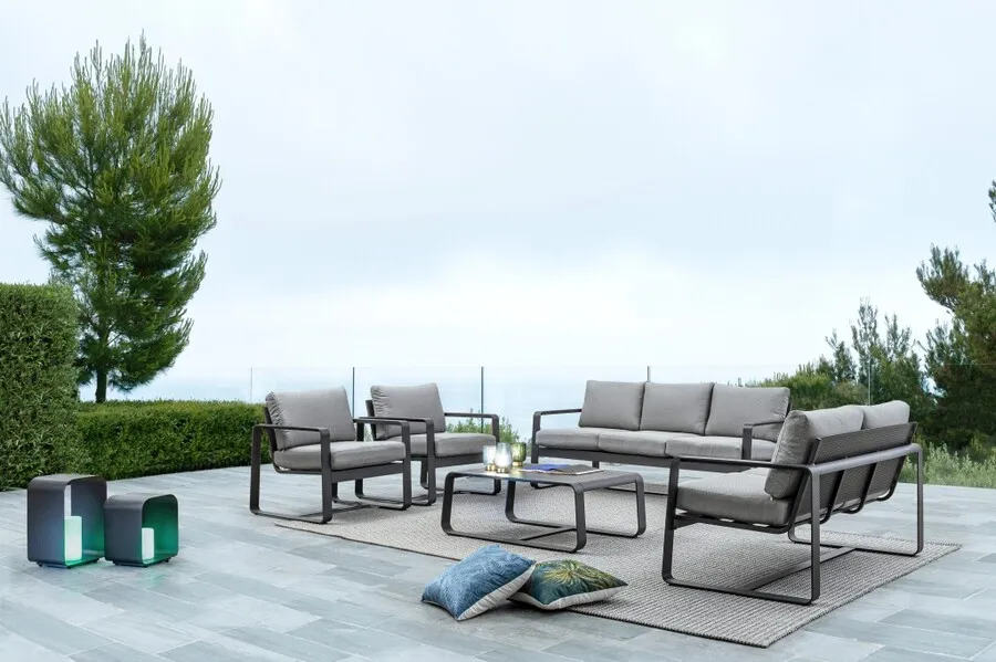 Sofa ogrodowa 2-osobowa MERRIGAN - grafitowy