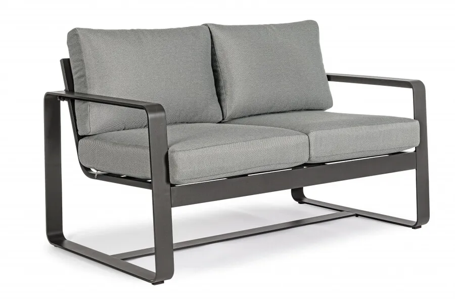 Sofa ogrodowa 2-osobowa MERRIGAN - grafitowy