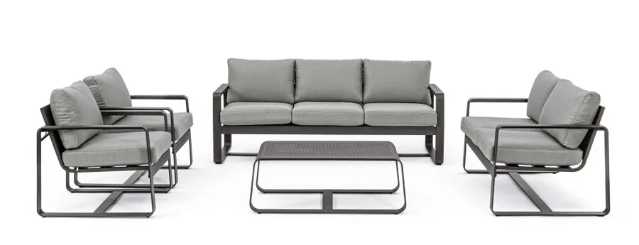 Sofa ogrodowa 2-osobowa MERRIGAN - grafitowy