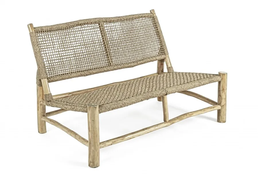 Sofa ogrodowa 2-osobowa LAMPOK - naturalny
