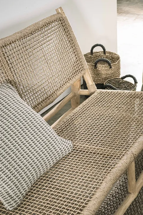 Sofa ogrodowa 2-osobowa LAMPOK - naturalny