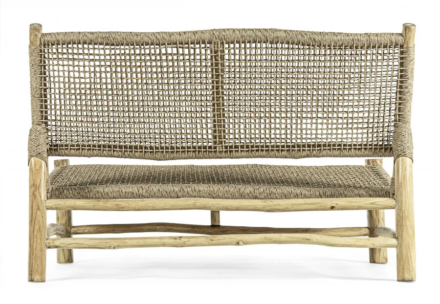 Sofa ogrodowa 2-osobowa LAMPOK - naturalny