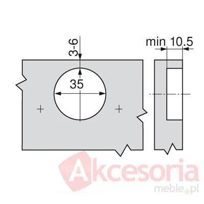 250kpl Zawiasów CLIP 100° 71M2550 +Prowadnik 173L6100 + Detektor