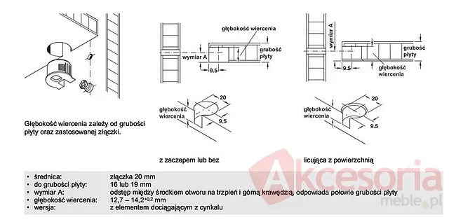 Montaż Trzpień łączący RAFIX S20 - stal surowa / otwór 5 mm / gwint 11 mm