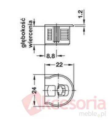 Rys.tech. Złączka RAFIX 20 bez zaczepu - brązowy / płyta od 16 mm
