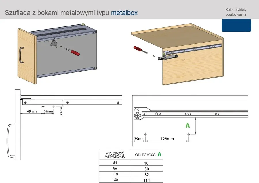 Hamulec do szuflad metalbox AirticBOX Slim - szary / kpl. 2 szt.