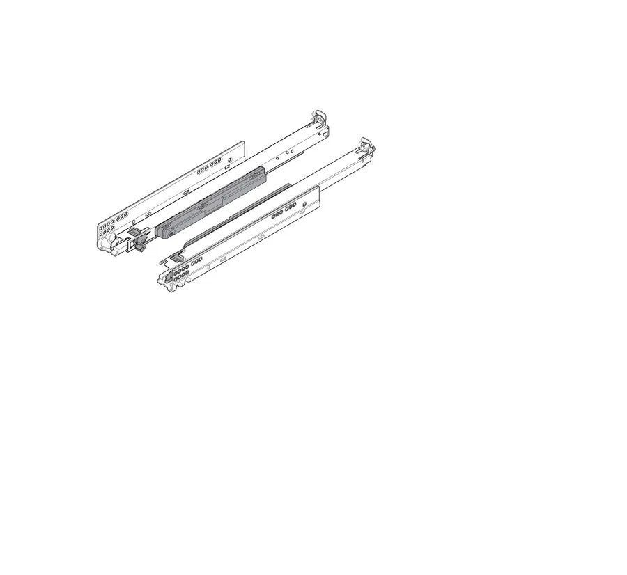 Prowadnica MOVENTO TIP-ON 760H T / dł. 40 cm / 40 kg / wysuw 100%
