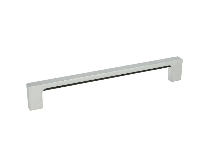 Uchwyt Mat Chrom/Czarna Guma 2517 dł. 207 mm