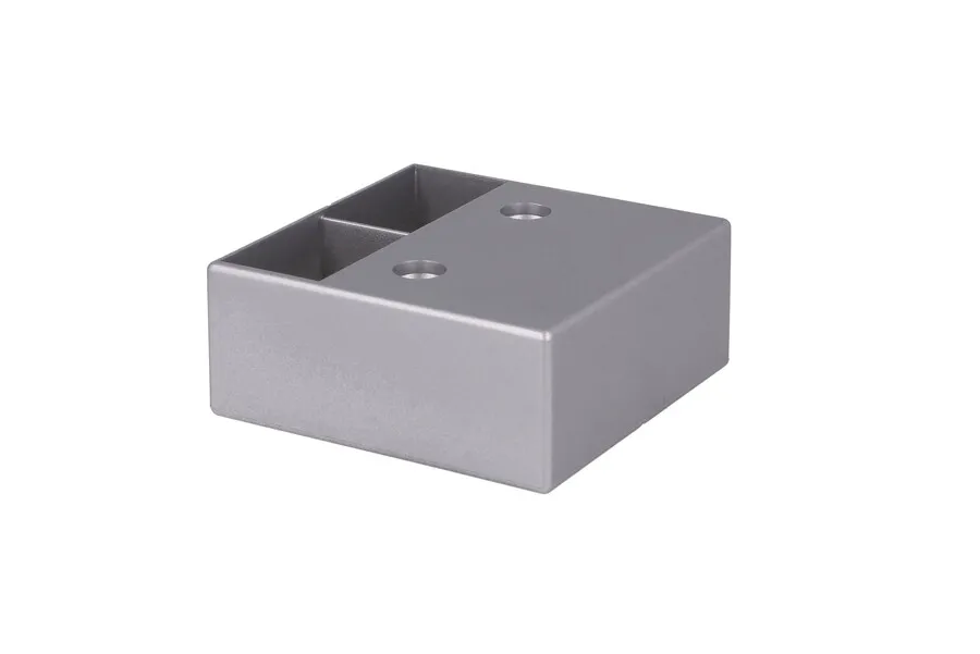Nóżka kwadratowa 6435 - chrom mat lakier / wys. 2.5 cm