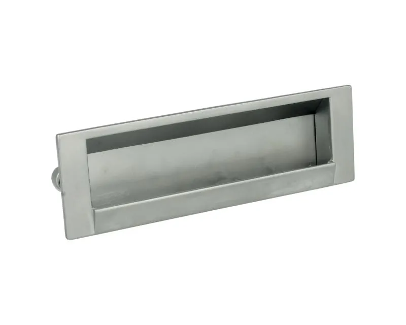 Uchwyt wpuszczany UN63 - chrom satynowy / rozstaw 128 mm