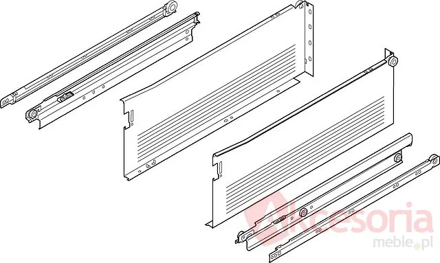 Szuflada METABOX 330H H=150mm Wysuw100% Kremowa dł.55cm Blu