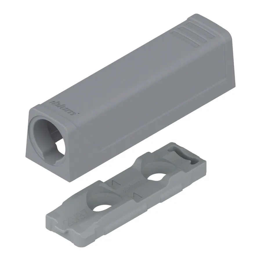 Adapter prosty do montażu TIP-ON - szary / krótki