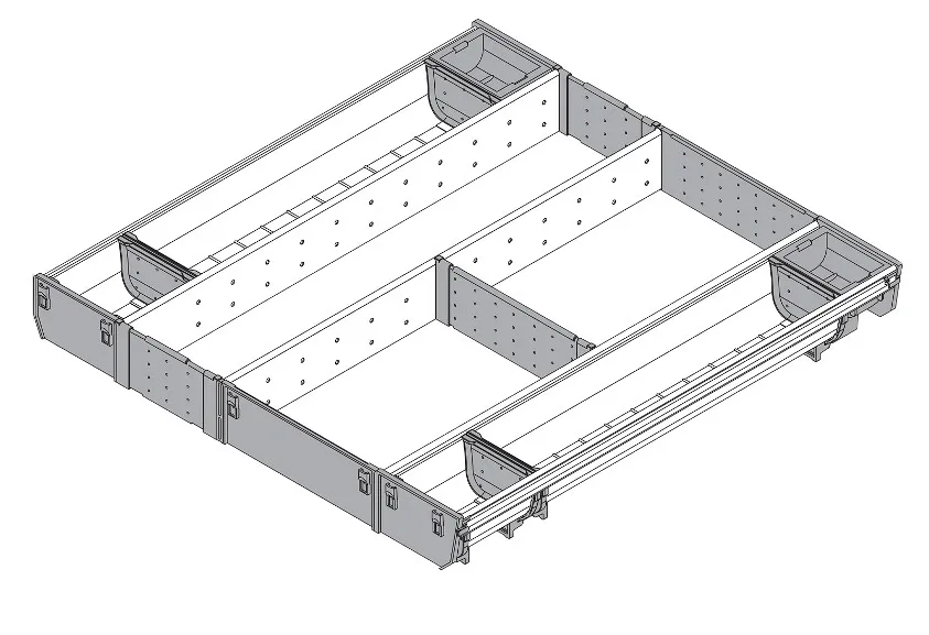 Wkład uniwersalny ORGA-LINE do Tandembox - inox / 60x55 cm 