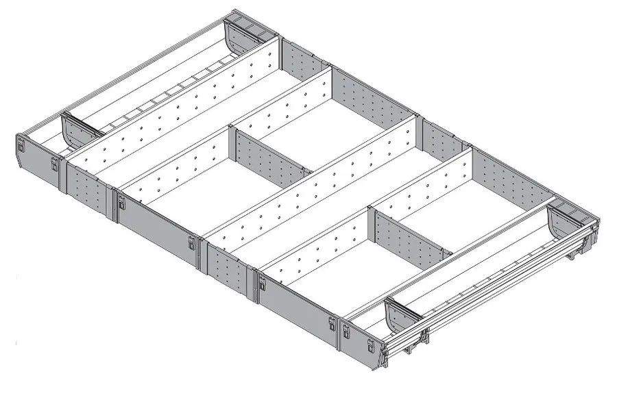Wkład uniwersalny ORGA-LINE do Tandembox - inox / 90x50 cm 