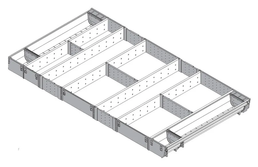 Wkład uniwersalny ORGA-LINE do Tandembox - inox / 100x50 cm 