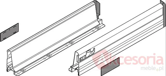 Tandembox plus BOKI 358M H=83mm SZARE Dł.30cm 30kg