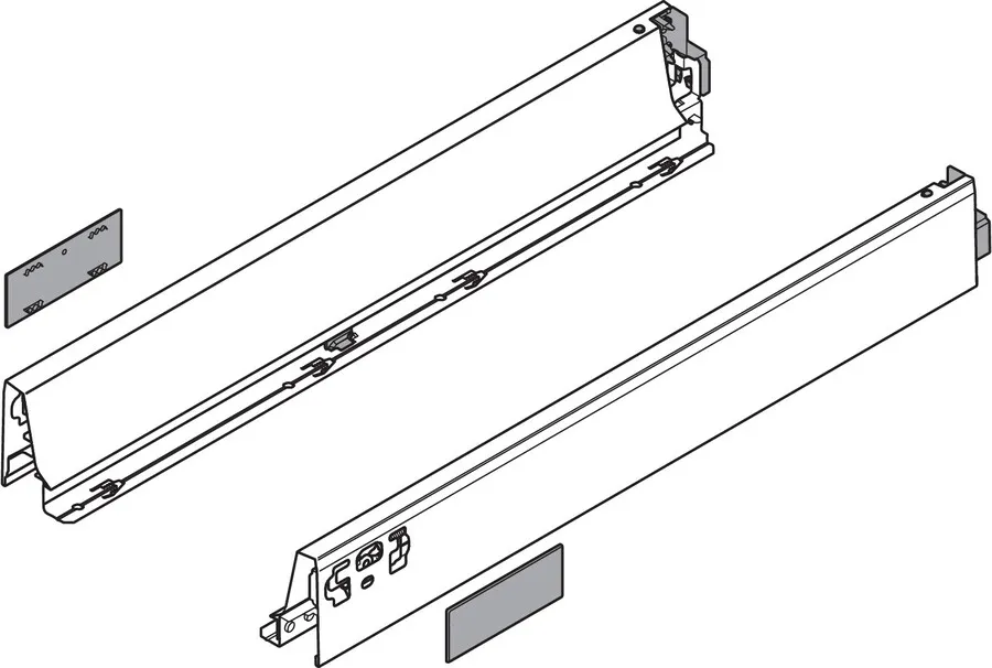 Boki TANDEMBOX ANTARO / wys. N=68 mm / dł. 40 cm / biały