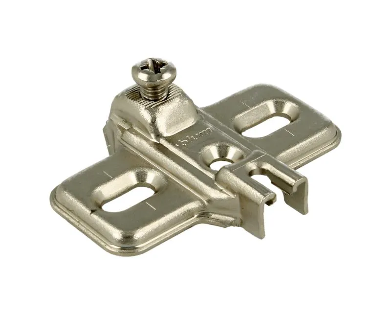 Prowadnik krzyżakowy do zawiasu MODUL - nikiel / dyst. 0 mm / wys. 8.3 mm / regul. wysokości / Spax