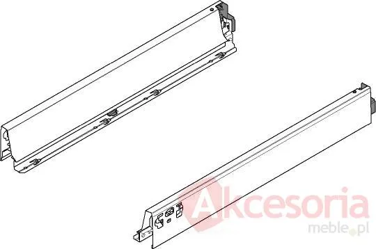 Tandembox ANTARO Boki Wys.N=68mm dł.50cm B.Czarne Blum