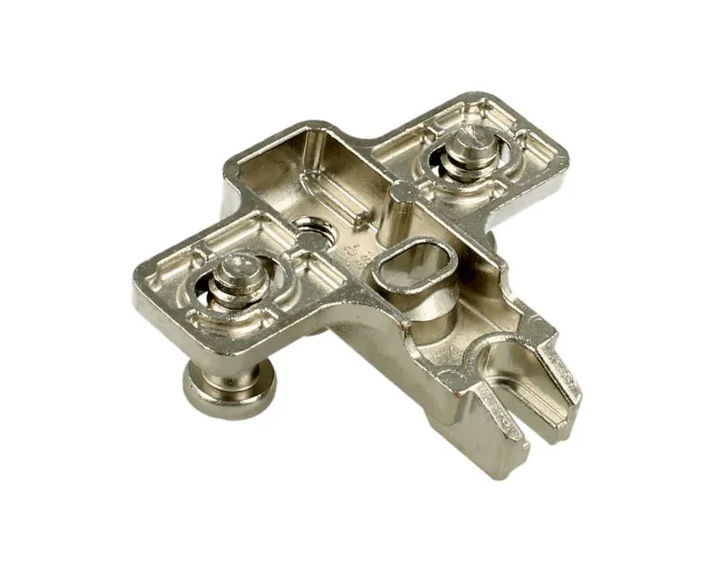 Prowadnik MODUL do zawiasów drzwi równoległych - nikiel / dyst. 3 mm / wys. 12.2 mm / regul. wysokości / z Euro