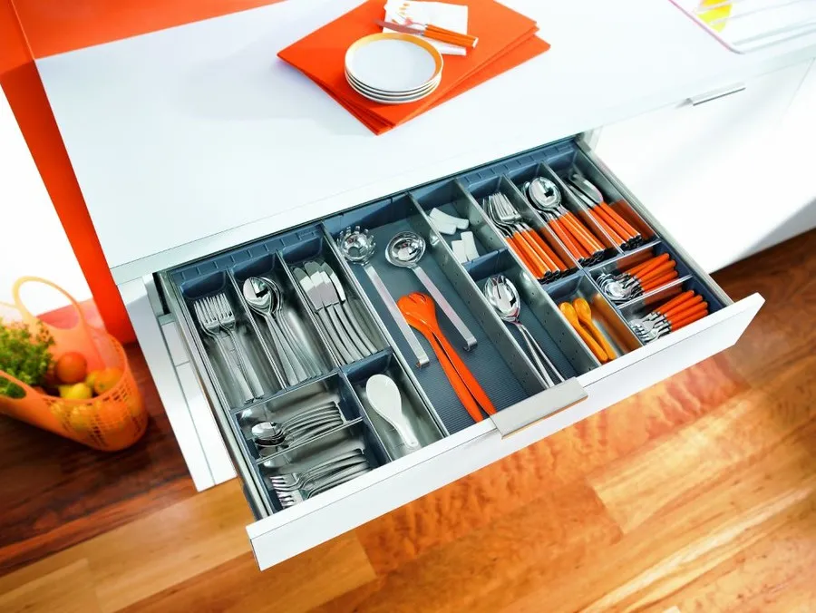 Wkład na sztućce ORGA-LINE do Tandembox - inox / 19.2x45 cm 