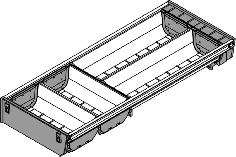 Wkład na sztućce ORGA-LINE do Tandembox - inox / 19.2x50 cm
