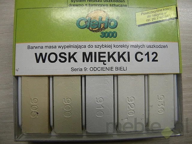 Wosk Retuszujący Miękki C12 CleHo Seria 9 - 5 Sztabek