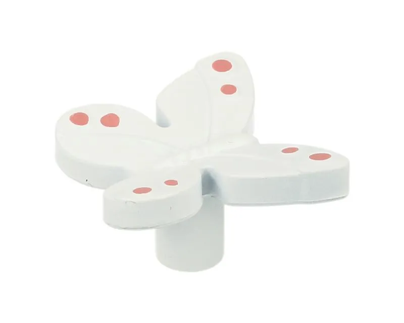 Uchwyt NURSERY H143-40A66 - biały motyl / 40 mm