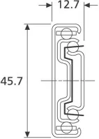 Prowadnica kulkowa DZ3832 / dł. 20 cm / 46 kg / wysuw 100% 