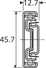 Prowadnica kulkowa DZ3832 / dł. 70 cm / 48 kg / wysuw 100% 