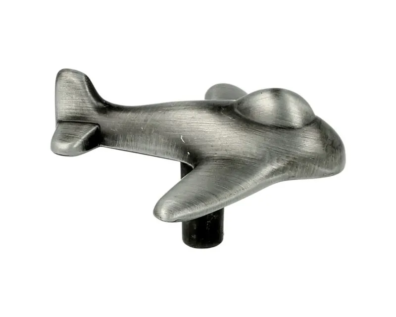 Uchwyt NURSERY Samolot 1882-56ZN50 - efekt starej cyny / 56 mm