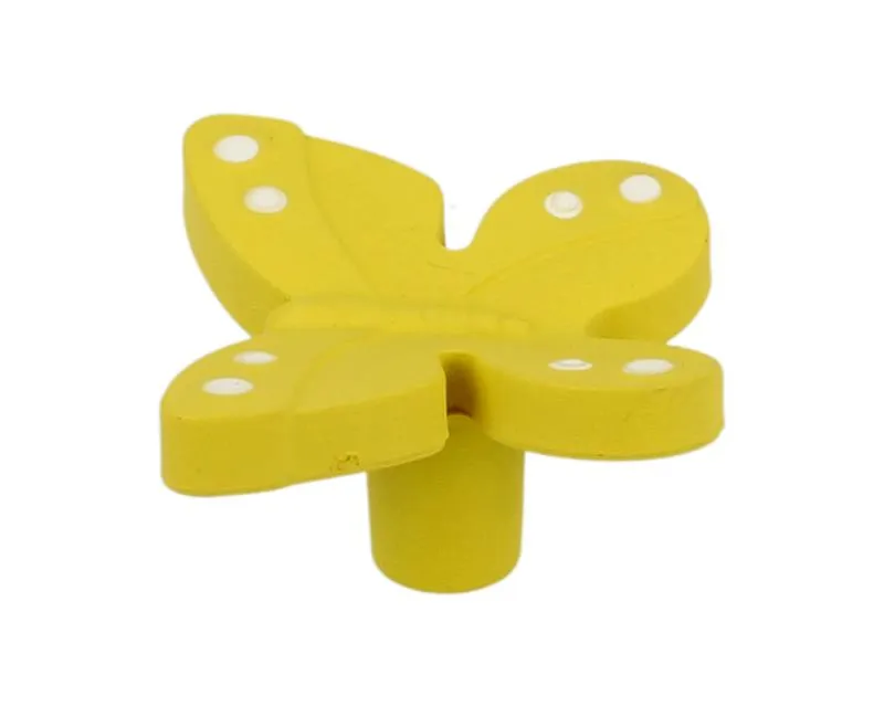 Uchwyt NURSERY H143-40A67 - żółty motyl / 40 mm