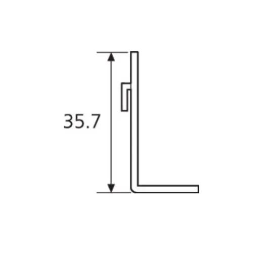 Kątownik do prowadnic DZ633 - ocynk / dł. 45 cm / montaż od spodu