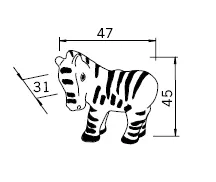 Uchwyt NURSERY H108 - zebra / 47 mm