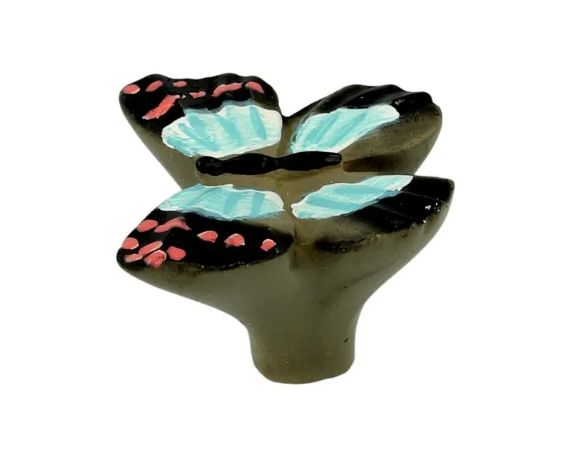 Gałka BUTTERFLY H042-42 - niebieski, czarny / 47 mm
