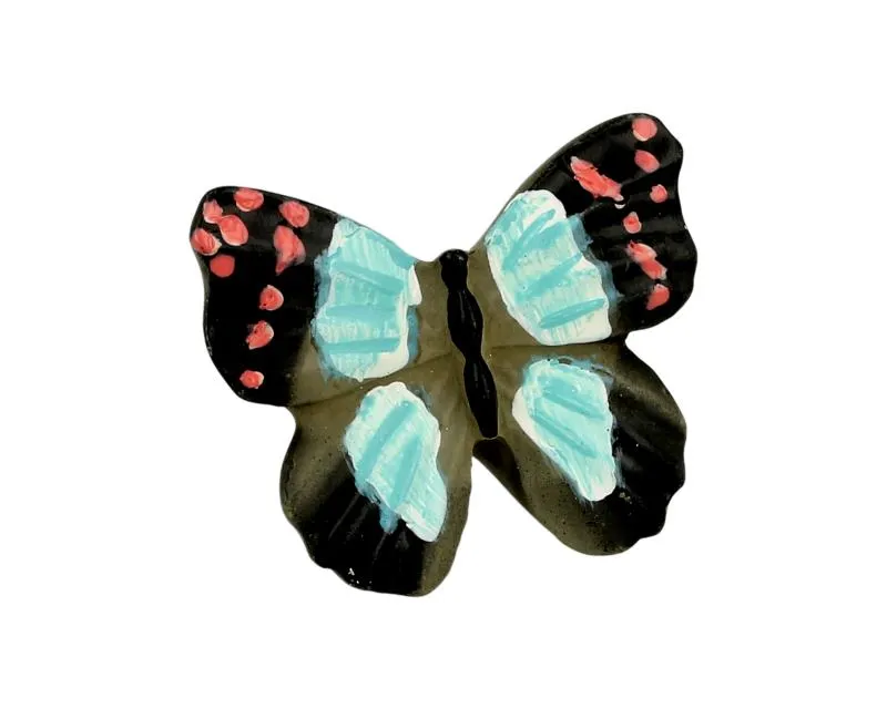 Gałka BUTTERFLY H042-42 - niebieski, czarny / 47 mm