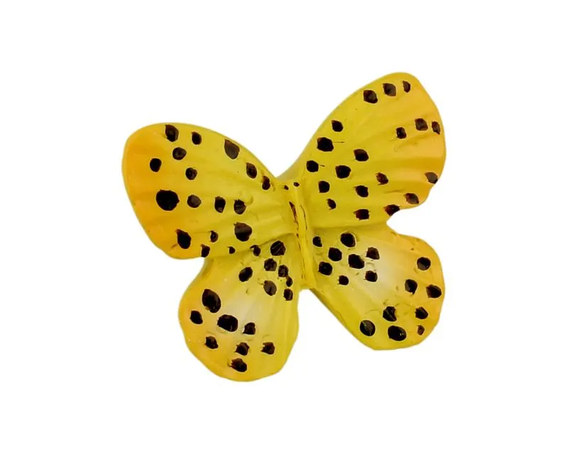 Gałka BUTTERFLY H043-40 - żółty / 50.5 mm