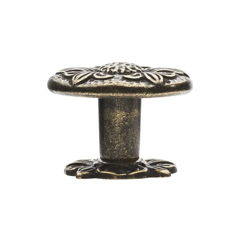 Gałka EVANGELINE 357-33 - stary mosiądz / fi 33 mm