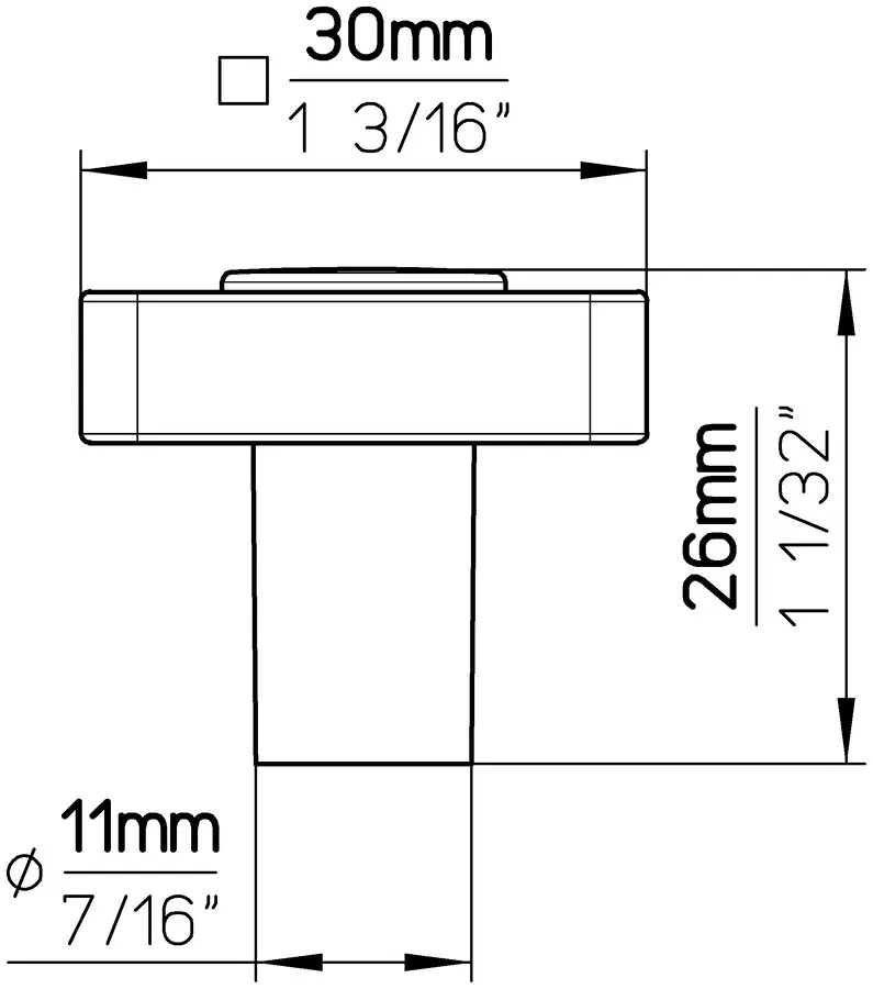 Gałka LINOSELLI GLASEFFEKT 8118-30 - pomarańczowy / 30 mm