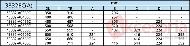 Prowadnica kulkowa DZ3832EC 55cm 36kg Z Hamulcem 100% Accuride