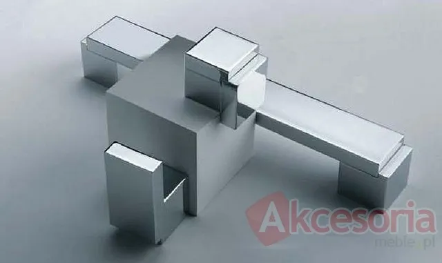 Uchwyt Aluminiowy US48 Czarny Połysk Rozstaw 192mm