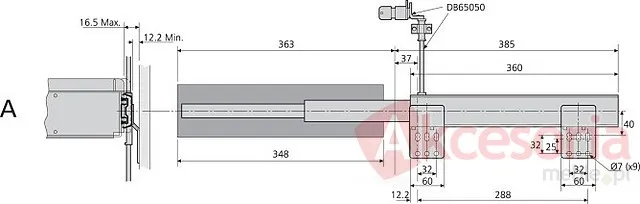 Zamek centralny do DAFR 65050-1 - czarny