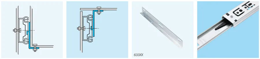 Prowadnica kulkowa 2132 dł 70cm 35kg wysuw 75% Accuride Czarna
